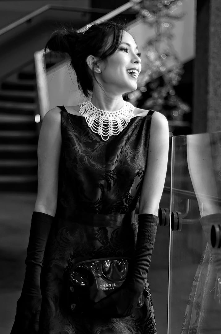 Robe Fille Vintage Audrey Hepburn Années 50 - Style Pin-up à Pois - Sans Manches, Jupe Évasée - Pour Soirée/Mariage